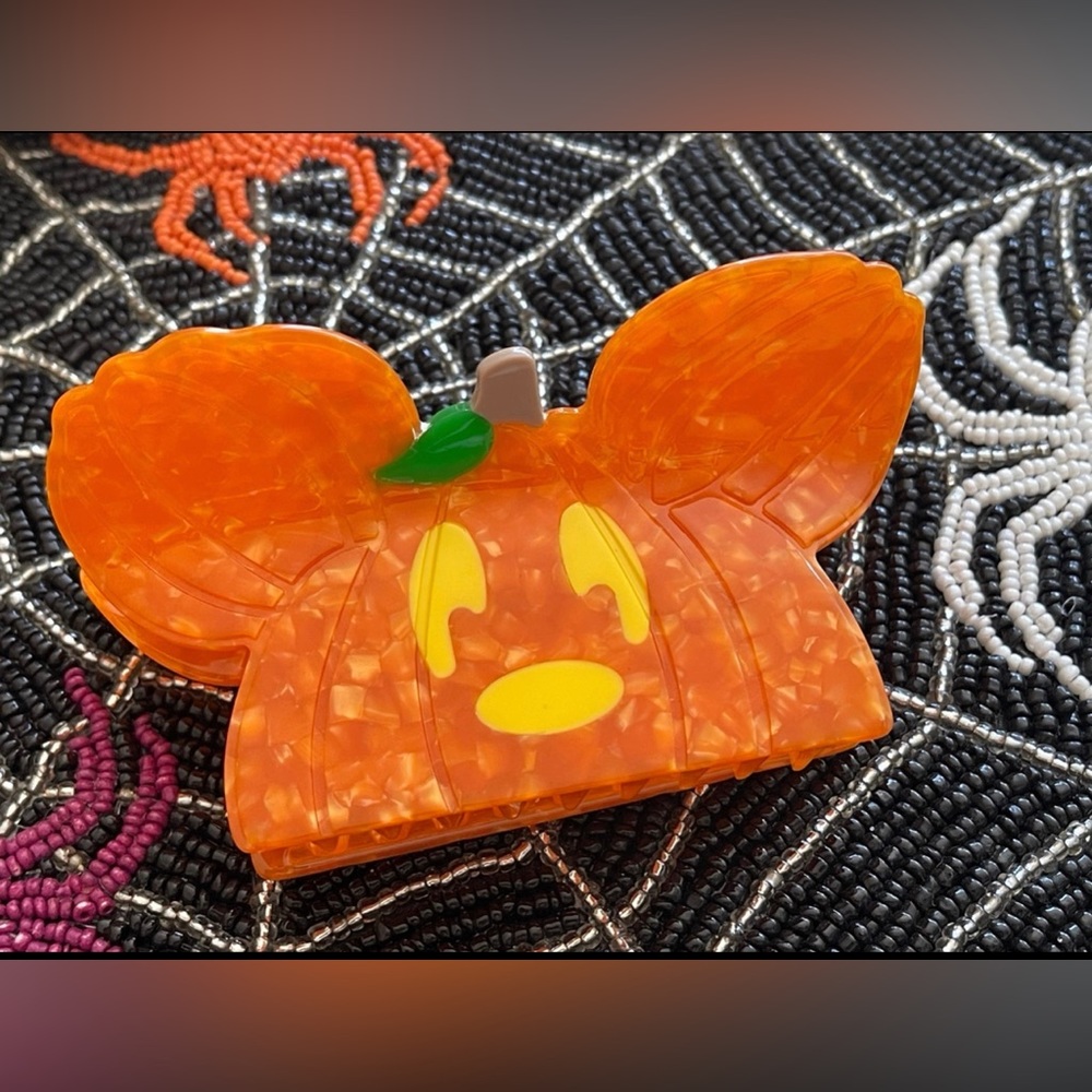 DISNEY MICKEY MOUSE PUMPKIN HEAD JOL HAIR CLIP CLAW HALLOWEEN ACCESSORY